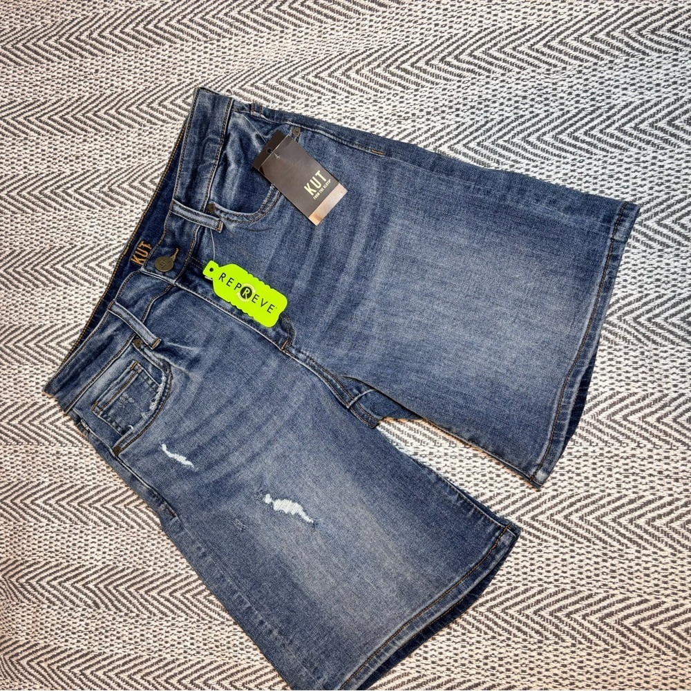 KUT from the Kloth | High Rise Boyfriend Jean Shorts | Sz 2 - Picture 2 of 8